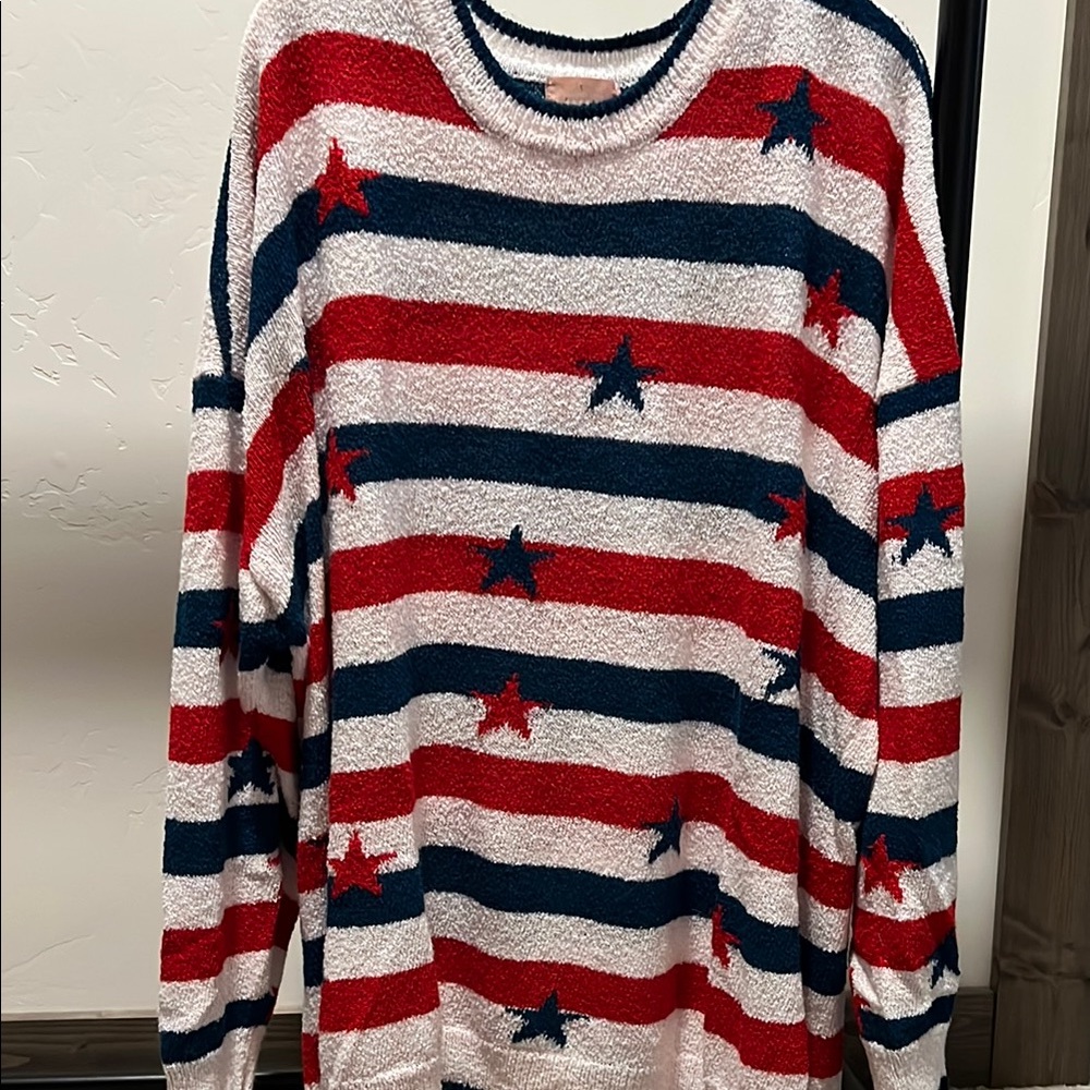 Show Me Your Mumu Go to Sweater - Star Spangled Striped Knit